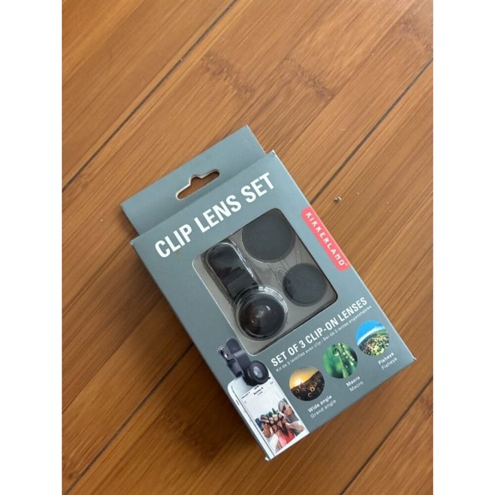 Kikkerland Clip Lens Set Smartphone or Tablet 3 Lenses iPhone iPad